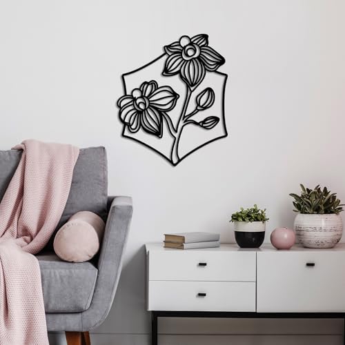 Décoration murale métal noir de qualité supérieure Hanah Home 70 x 58 cm - 3