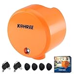 Kohree Heavy Duty Trailer Coupler Lock, RV Trailer Locks fit 2-5/16 inches, 2", 1-7/8" Couplers, Trailer Tongue Lock Trailer Ball Lock Durable Structural Steel Safety, 4 Keys & 4 Dust Covers, Orange