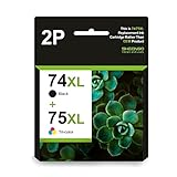 74XL 75XL Ink cartridges Combo Pack High Yield Replacement for hp Ink 74xl 75xl Combo Pack Use with...