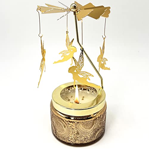 Funny Rotatable Scented Candles Decorative Soy Candle With Carousel Fairy Jar Candle Christmas Birthday Gifts For Women Unique Candle #TOP7