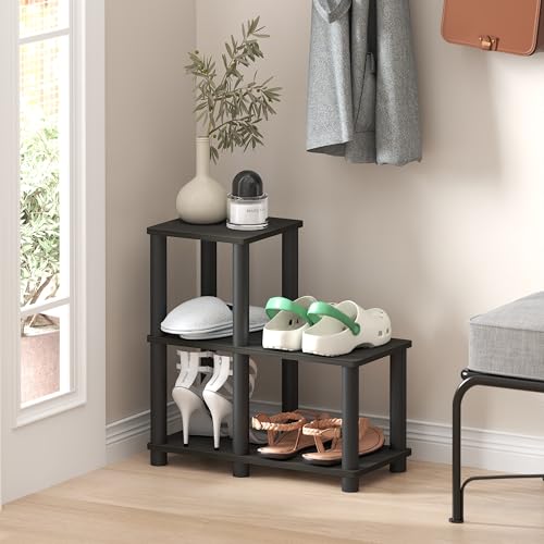 Image of Furinno Turn-N-Tube Accent Decorative Shelf, Espresso /Black