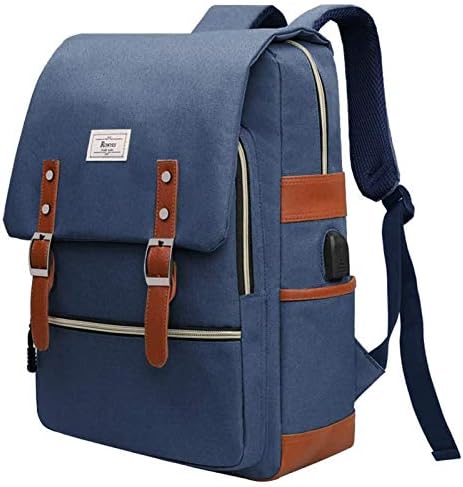Ronyes Unisex College Bag Bookbag Fits up to 15.6’’ Laptop Casual Rucksack School Backpack Daypacks (Blue)