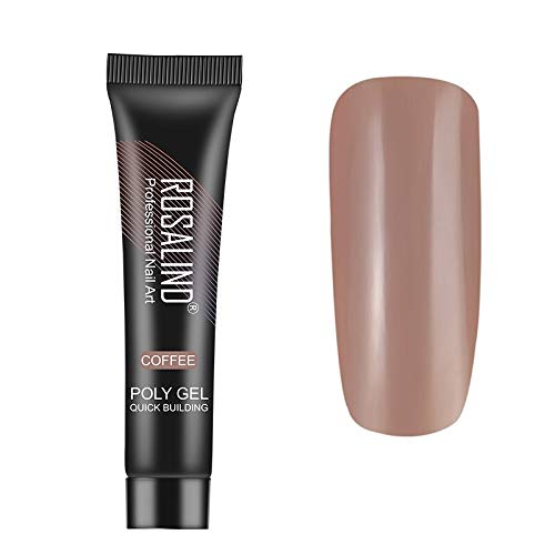 ROSALIND NAIL EXTENSION GEL from BELLE GAGA ™ 15ml Poly Nail Gel Poly Extension Gel Builder Gel for Starter DIY Manicure Nail Art Design Supplies (RE09-09 COFFEE)