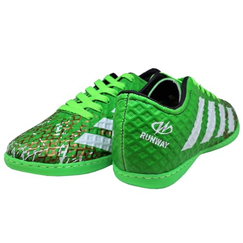 Chuteira Infantil Futsal Tênis Futebol Salão Verde Runway (Verde, BR, Criança de 9 a 12 anos, Numéri