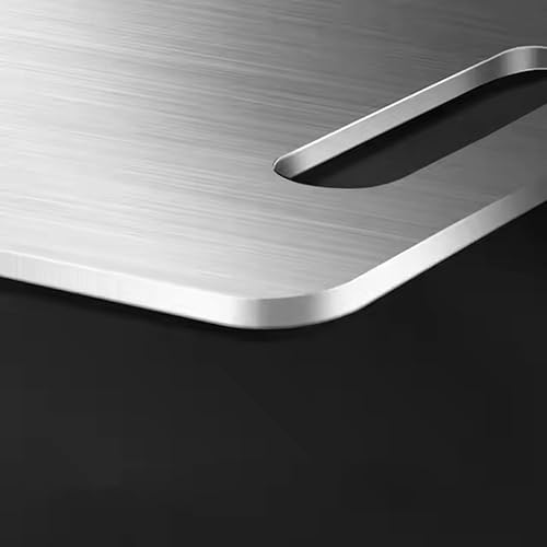 Miniatura 3 de SM SHAMSI Tabla de cortar de acero inoxidable, 15.4 x 11.0 in, impermeable, apta para lavavajillas, multiuso para carne, pescado y verduras