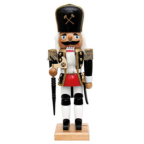 Dekohelden24 Wunderschöner Nussknacker als Bergmann, ca. 36 cm.