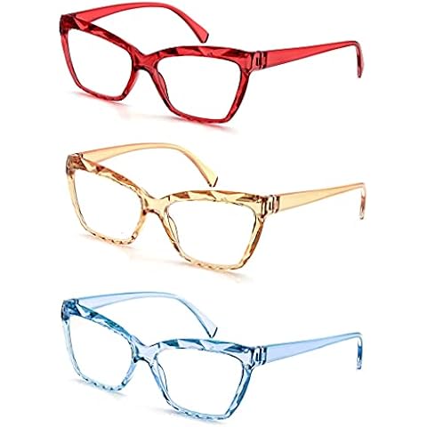 CAWINT - Paquete de 3 Gafas de Lectura con Bloqueo de Luz Azul para Mujer Cover
