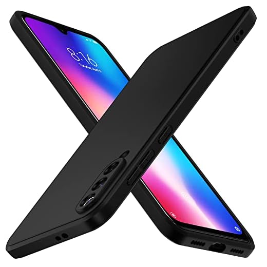 ivoler Silikon Hülle für Xiaomi Mi 9 SE mit Kameraschutz, Ultra Dünne Weiche Stoßfest Schutzhülle Flexible TPU Matte Schwarz Handyhülle Kratzfest Case Cover