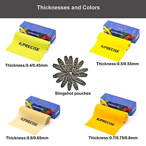 tetotak Slingshot Bands Flat 0.4/0.5/0.55/0.6/0.65/0.7/0.75/0.8mm Professional Adults Hunting Replacement Bands Material 2M Length Rolls Heavy Duty Homemade Wide Simple Shot Bands Shooting(0.5mm) by tetotak - Image 6