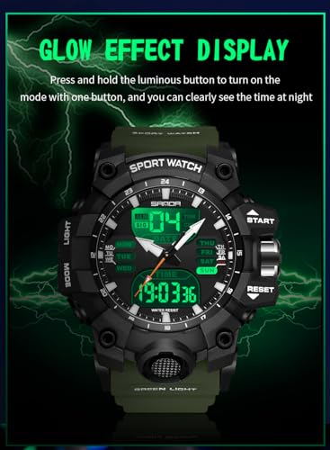 Image of Gosasa Men's Watches Multi Function Military S-Shock Sports Watch LED Digital Waterproof Alarm Watches