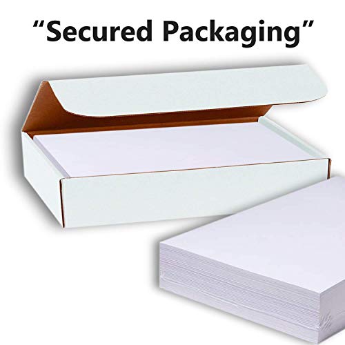 Hamilco White Glossy Cardstock Paper 8 1/2 X 11" 100 Lb Cover Card Stock 50 Pack #TOP3