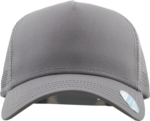 Image of KBETHOS Classic 5 Panel Cotton Twill Mesh Trucker Cap with Adjustable Snapback