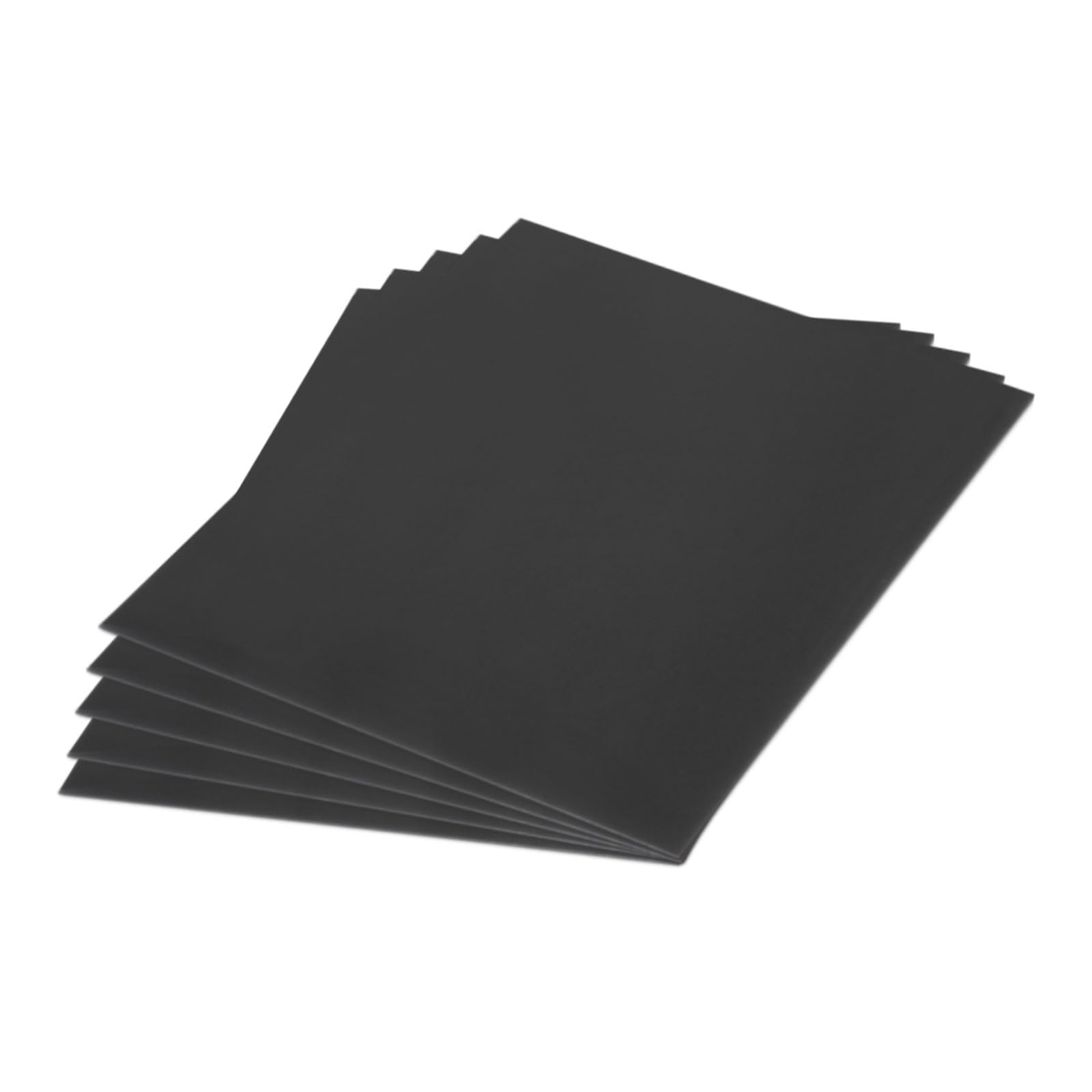 QUARKZMAN Foglio in Plastica ABS Nera 16x12x0.06 Pollici per Modello di Edificio, Artigianato Fai-Da-Te, Pannello, 6pz