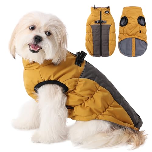 Poseca Winter Hundemantel Jacke Weste Kleidung Hundegeschirr Mantel Reflektierend Dehnbar Hundejacken Warm Wasserdicht Hundemäntel für Kleine Mittlere Große Hunde (XS, Blau) Besuchen Sie den Store