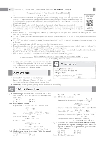 Image of Oswaal ICSE Question Bank Mathematics Class 9 For 2027 Exam | Chapter-wise & Topic-wise Revision Notes | Competency-focused Questions | Aligned with latest Syllabus & Exam Pattern