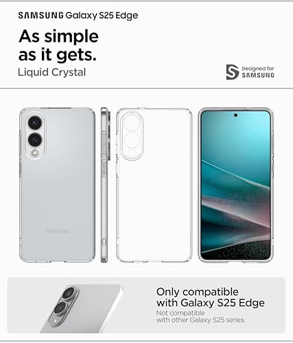 Image of Slim Matte Finish Soft TPU Flexible Bumper Case Cover Compatible with Samsung Galaxy S25 Edge 5G (2025) (TPU Clear Transparent)