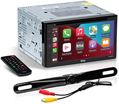 BOSS Audio Systems BCPA9690RC Car Audio Stereo System - Apple CarPlay, Android Auto, 6.75 Inch Double-Din, Touchscreen, Bluetooth Head Unit, Backup Camera, Radio Receiver, CD Player, for Amplifier