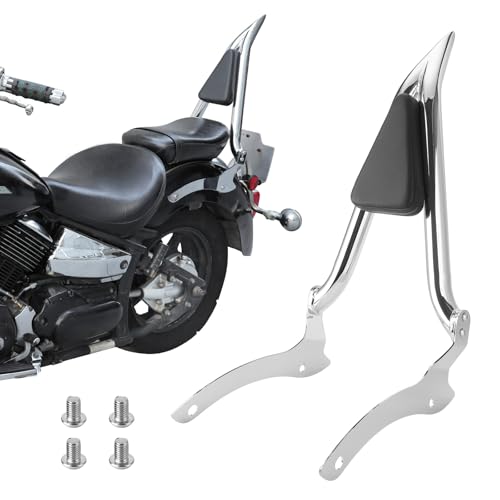 FIASRAC Passenger Rear Backrest Sissy Bar Luggage Rack Pad Kit