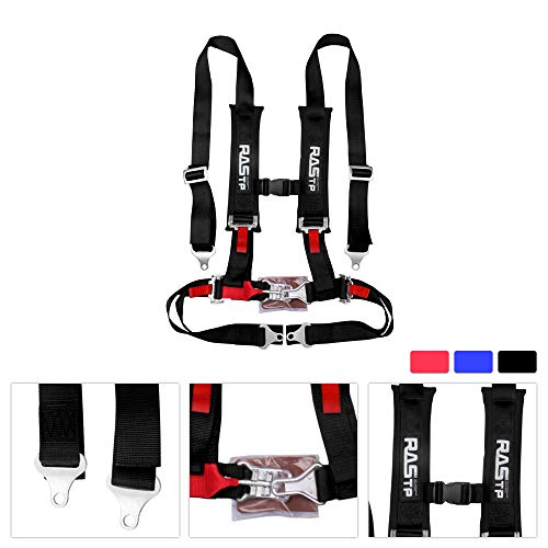 Rastp 4 Point Safety Harness Set With Ultra Comfort Heavy Duty Shoulder Pads,(Pack Of 1) (Black) #TOP2