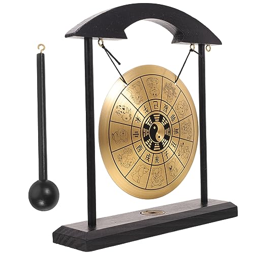 GOOHOCHY Copper Gong Decoration Zodiac Gong Adornment Ornament Unique Craft for Home