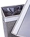 BirdRock Home Double Laundry Hamper with Lid and Removable Liners | Linen | Easily Transport Laundry | Foldable Hamper | Cut Out Handles