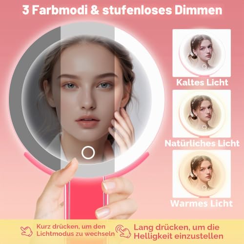 B Beauty Planet 30X/1X Vergrößerungsspiegel mit Licht, Höhenverstellbarer Schminkspiegel mit Beleuchtung… – Ansicht 6