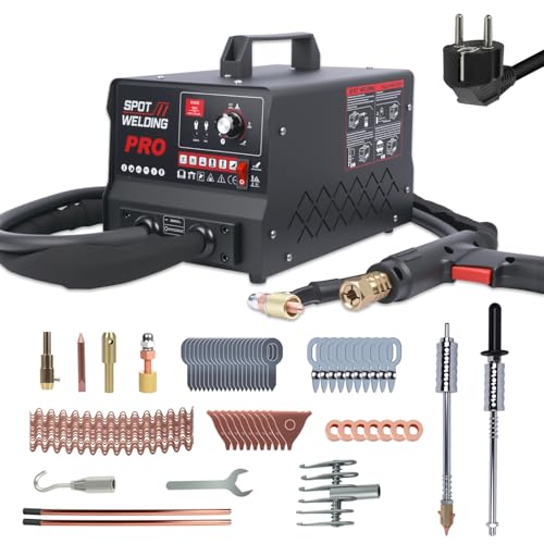 220V Karosserie Ausbeulspotter,3500W Bolzenschweißgerät für Karosserie-Dellenreparatur-Set – mit automatischer/manueller Schweißfunktion und 6 Schweißmodi PRO