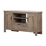 South Shore Lionel Corner TV Stand-Weathered Oak