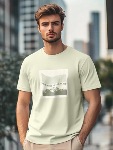 Image of Nobero Men's Regular Graphic Printed T-Shirt for Men | Soft Cotton | Classic Fit | Printed Casual Tshirt for Men