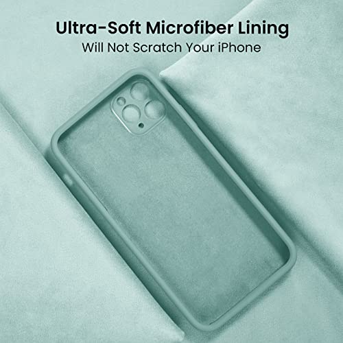 Image of FireNova Designed for iPhone 13 Pro Max Case, Silicone [Camera Protection] Phone Case, Soft Anti-Scratch Microfiber Lining Inside, 6.7 inch, Mint Green