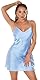 V-Neck Träger Satin Look Minikleid mit Cutout One Size (Einheitsgröße)