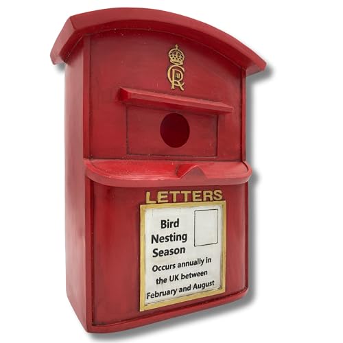 G&H Decor 26cm Postbox Birdhouse Hand Painted Dovecote Bird House
