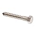 Prime-Line 9056239 Hex Lag Screws, 3/8 inch X 2-1/2 inch, Grade 18-8 Stainless Steel, 25