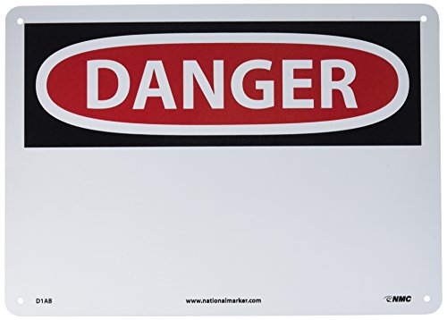 Panneau Danger en aluminium NMC D1AB de 35,6 x 25,4 cm pour signalisation extérieure
