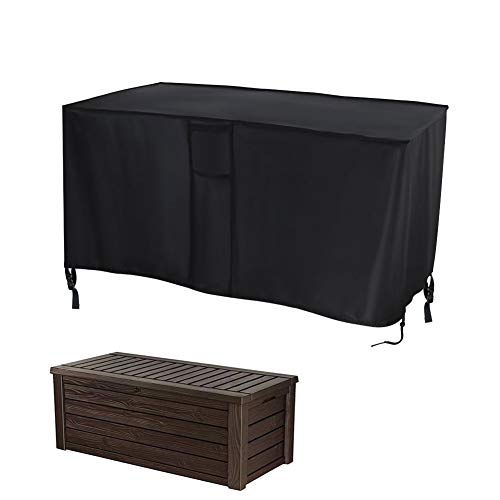 POMER Cubierta de la caja de la cubierta del patio – 160 x 77 x 64 cm durable impermeable Oxford caja de almacenamiento para Keter, Suncast,...