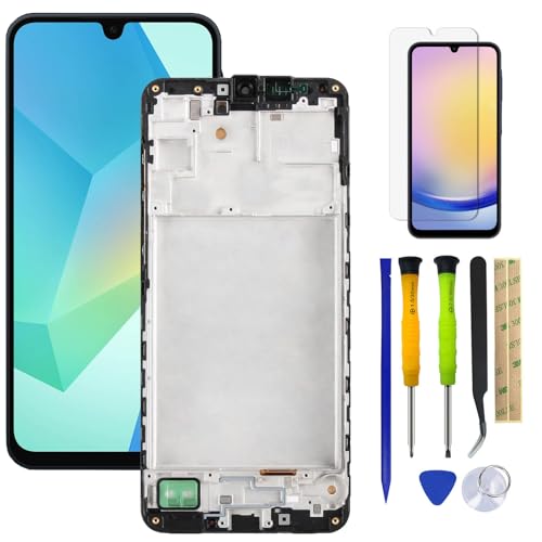 HQB-STAR LCD Screen Replacement LCD Display Touch Digitizer Assembly for Samsung Galaxy A16 5G SM-A166B, SM-A166B/DS, SM-A166P, SM-A166P/DS LCD Display Screen Replacement with Frame +Tools