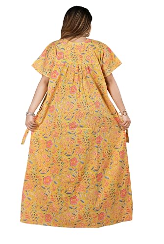 Image of Bejod's Collection Women Pure Cotton Nighty Combo Pack | Full Length Floral Printed Cotton Nighty Maxi | Soft & Breathable Night Dress for Women L to 4XL