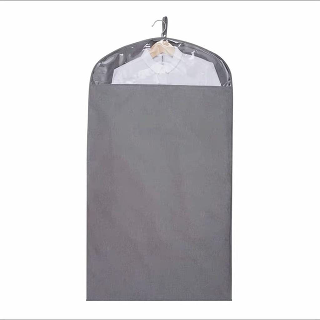 Funda para ropa Bolsa para el polvo Bolsa para ropa Protector Abrigo Vestido Traje Funda para guardarropa Colgando Almacenamiento de ropa (Color : Light grey, Size : 58x128cm) (Light Grey 58x108cm)