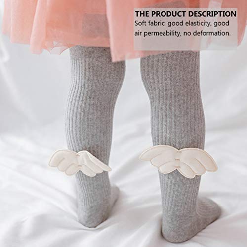 STOBOK 2 Pares de Meia-Calça Bebê Meninas Meias de Algodão Macio Respirável Asa de Anjo Legging de B