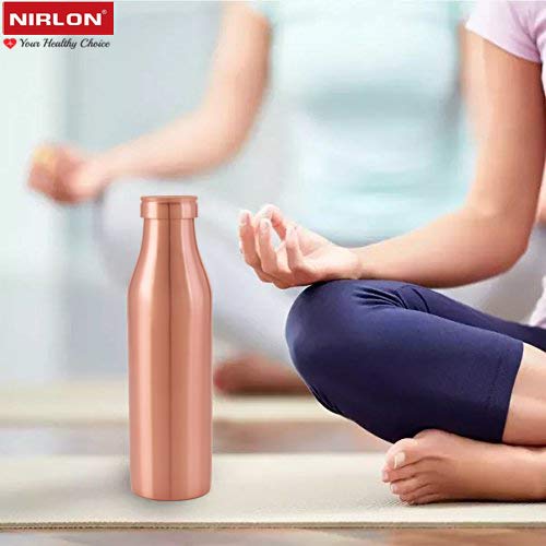 Image of Nirlon Water Bottle with New Stylish and Advanced Leak Proof Cap -Copper Bottles 1000 ml,for Kids for School,Sports & Office, Set of 4 Pieces