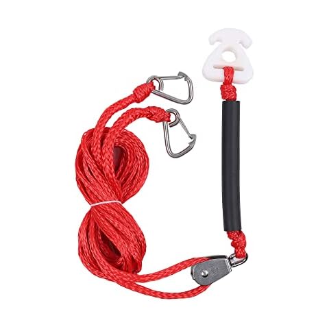 Self Centering Tow Harness for Watersports , Heavy Duty Boat Tow Harness with 2 Permanent Antirust Stainless Steel Rider &24 Feet Cover