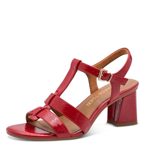 MARCO TOZZI Sandale 2-28333-46, Sandalia Mujer, Patente Rojo, 37 EU