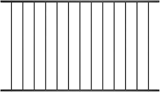 Fence Panel Woerden Powder-Coated Steel Black 5.6x3.8 feet Metal mesh Panel Low Maintenance Easy to Assemble Fence kit for Garden Yard Edge Fencing