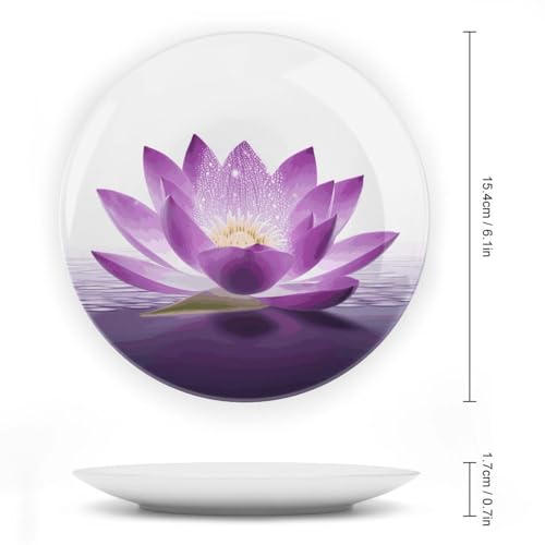 Plato decorativo de cerámica Bone China de 6 pulgadas blanco miniatura 2