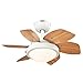 Westinghouse Quince 24-Inch Indoor Ceiling Fan with Dimmable LED Light Fixture 6 White Finish with Reversible Beech Blades, Opal Frosted Glass