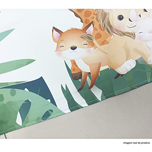 Tapete Cenário para fotos Mesversário Zoológico 1,25mx1,45m