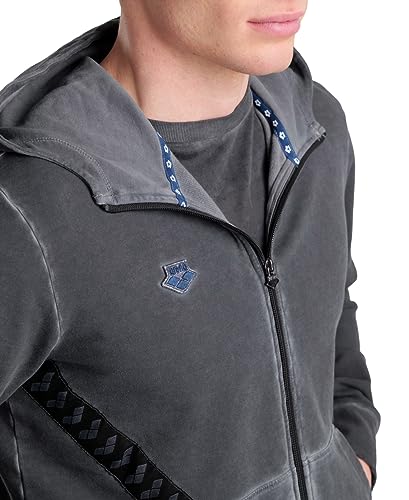 ARENA Icons Unisex Fleece Hooded Jacket Soft Cotton Lightweight Full Zip Side Pockets Regular Fit Sports Coat4