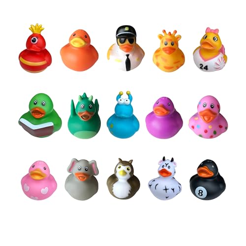 Jeep Ducks for Ducking - 15 Piece - Rubber Duck Pack for Bath, Pool, Jeep Ducking, Parties, Gifts, and More - Unique Rubber Ducks