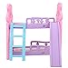 1:12 Muebles para muñecas en miniatura, cama de dos pisos Accesorios para muñecas Cama en miniatura con tobogán Muebles de casa de muñecas para niños para casa de muñecas Decoración del hog(Cama)