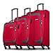 Produktbild NOWI Korfu Kofferset 3-teilig  Weichschalen Trolley Set (30L, 50L, 76L) mit 4 Rollen & Zahlenschloss | Leichte Reisekoffer in verschiedenen Größen (rot, Set)